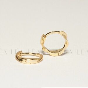 2 pair Minimalist Huggie Hoop Earrings